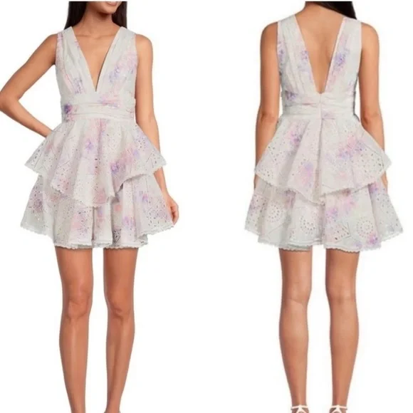 knee length dresses for ladies Christa Eyelet Mini Dress main image 0